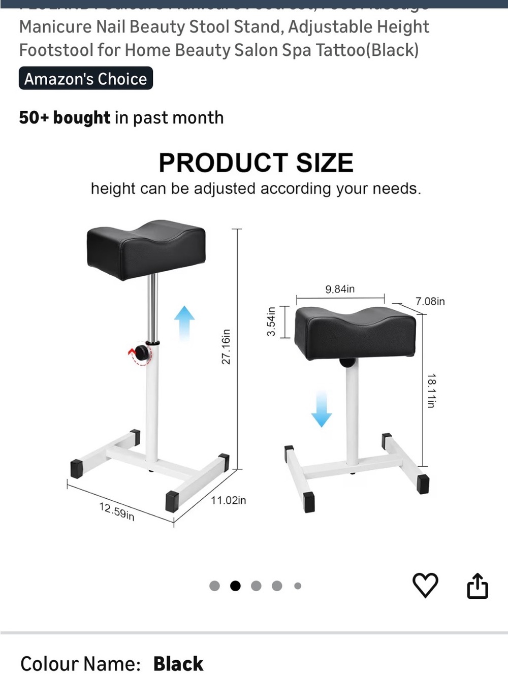 Foot stool (black colour)
